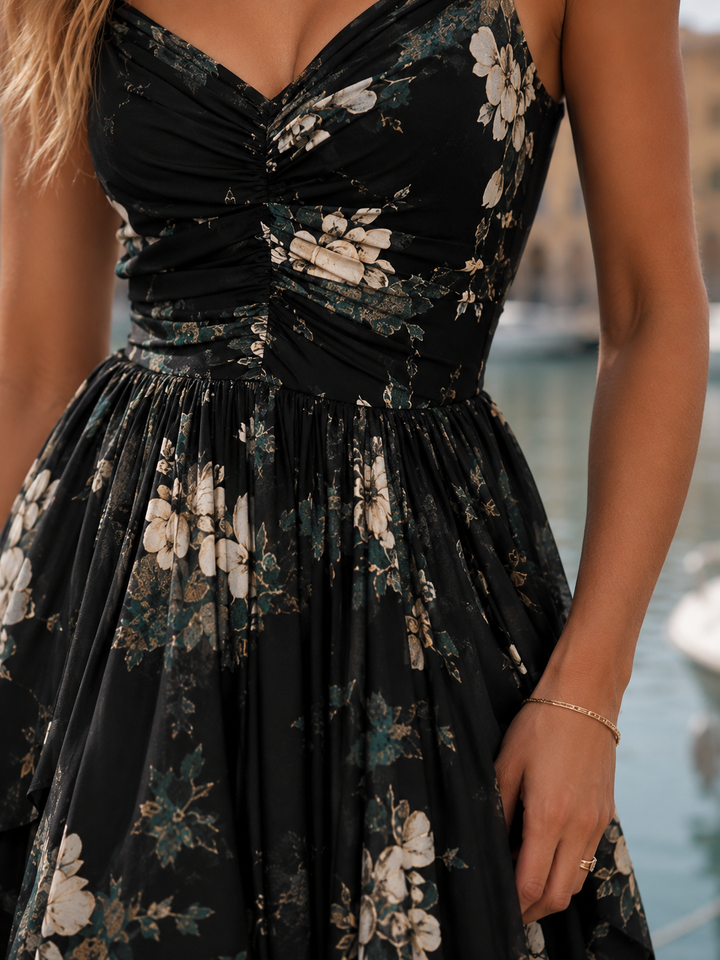 Celeste | Elegant Floral Asymmetric Maxi Dress – Women's Wedding Guest Dress & Summer Cocktail Dress 3