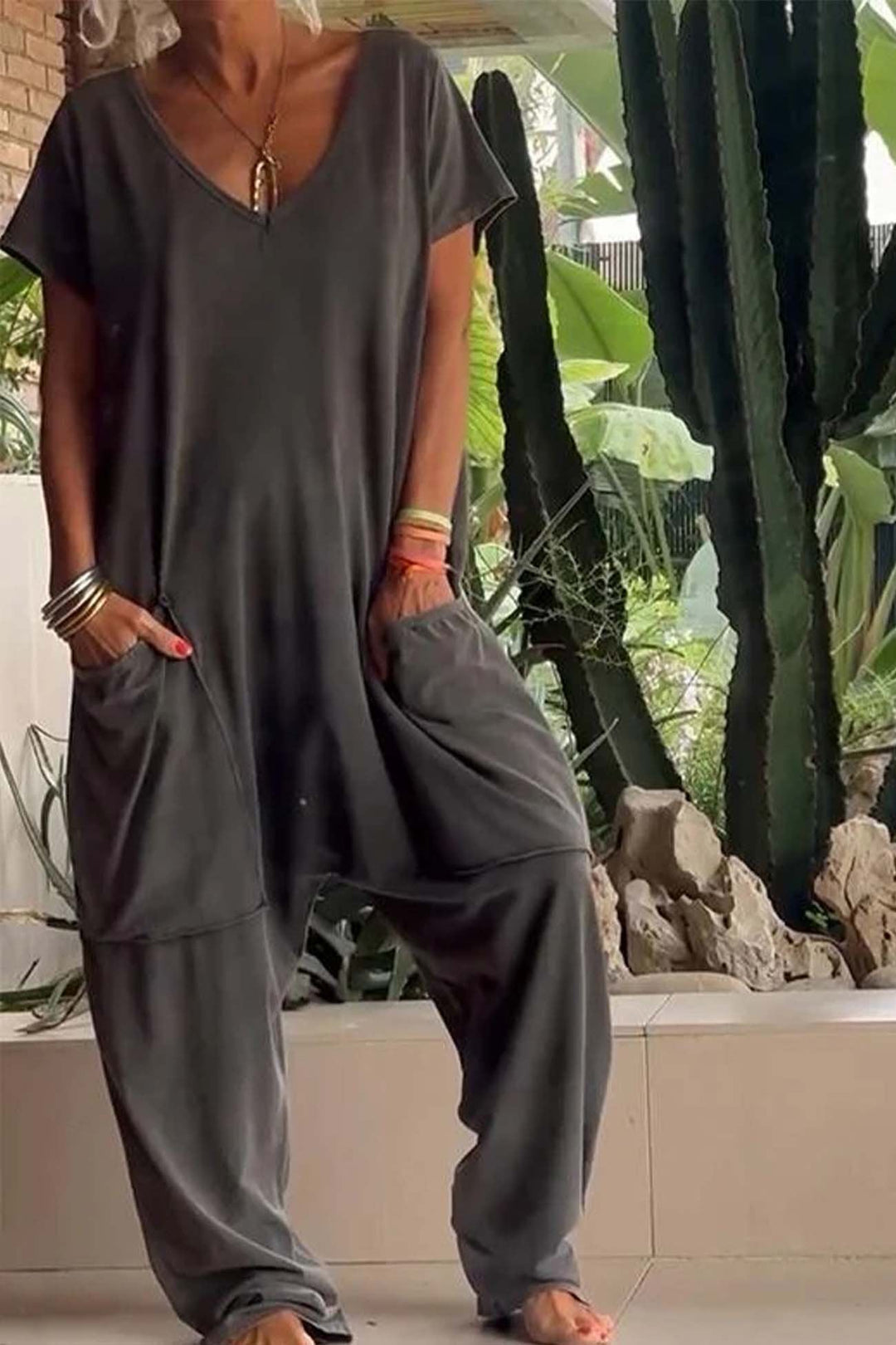 Celeste | Flattering, Comfortable &amp; Stylish Women’s V-Neck Jumpsuit 1
