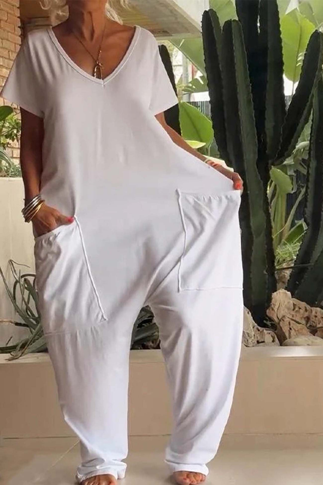 Celeste | Flattering, Comfortable &amp; Stylish Women’s V-Neck Jumpsuit 7