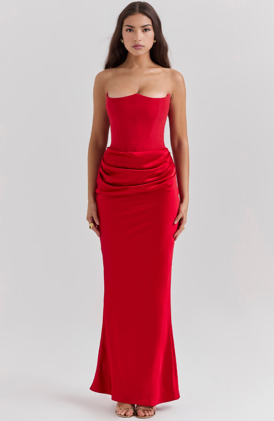 Celeste | Womens Dress Wedding Guest Dresses Lace Strapless Elegant Fit 3