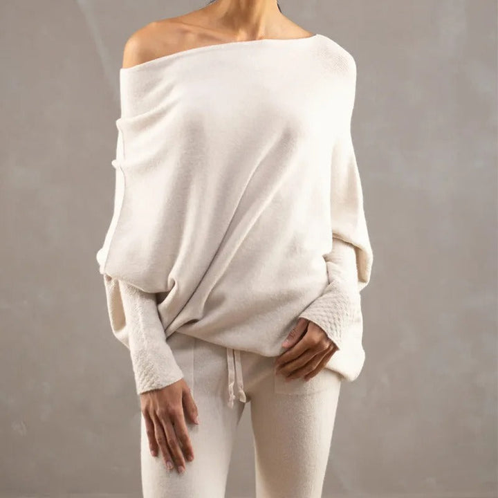 Celestina | Elegant Off Shoulder Long Sleeve Sweater for Women 7