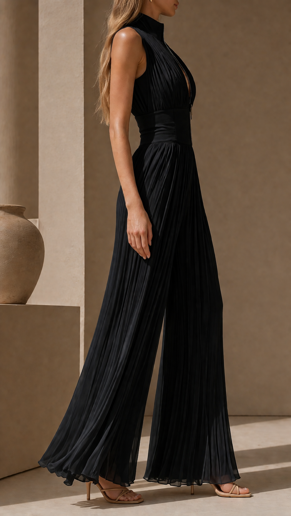 Celia | Elegant, Flattering & Lightweight Jumpsuit Women in Ivory 7