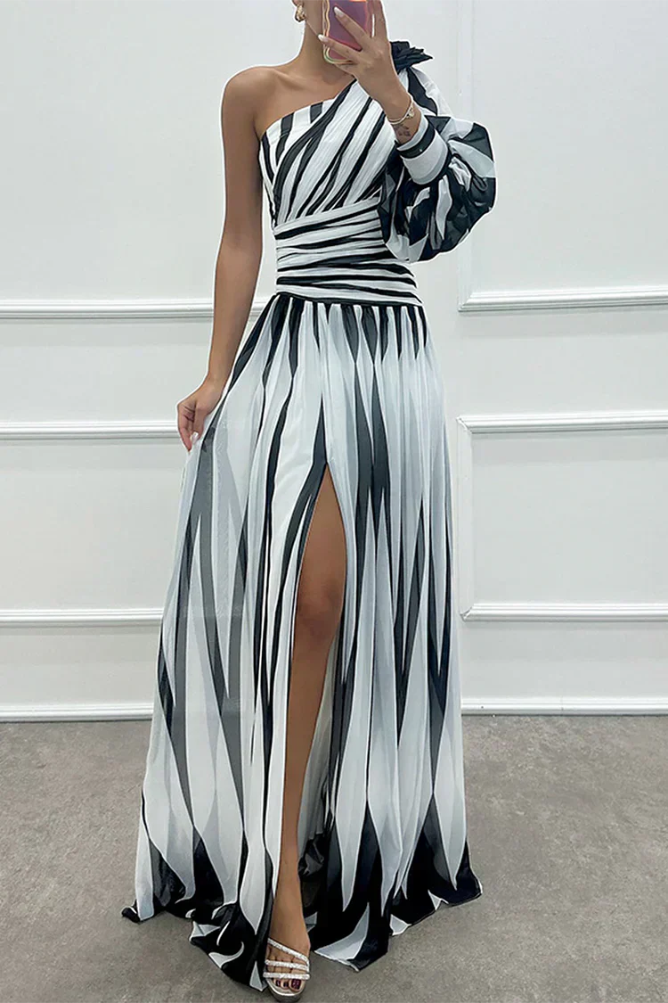 Celia | One Shoulder Maxi Dress Elegant Long Dresses for Women Flattering Fit 0