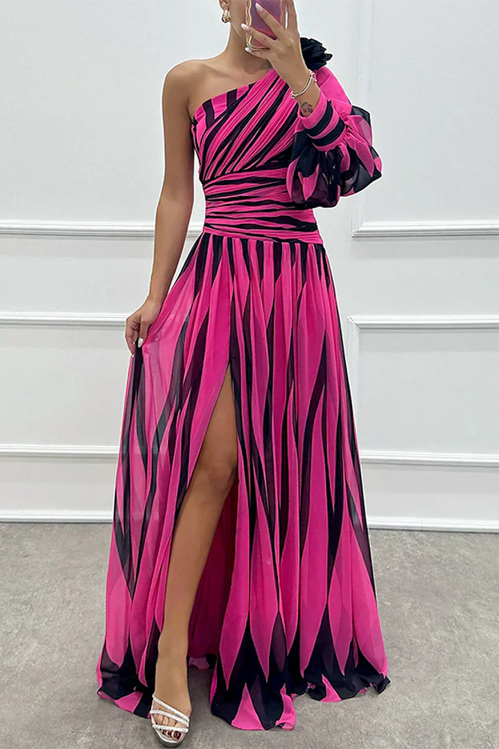 Celia | One Shoulder Maxi Dress Elegant Long Dresses for Women Flattering Fit 3