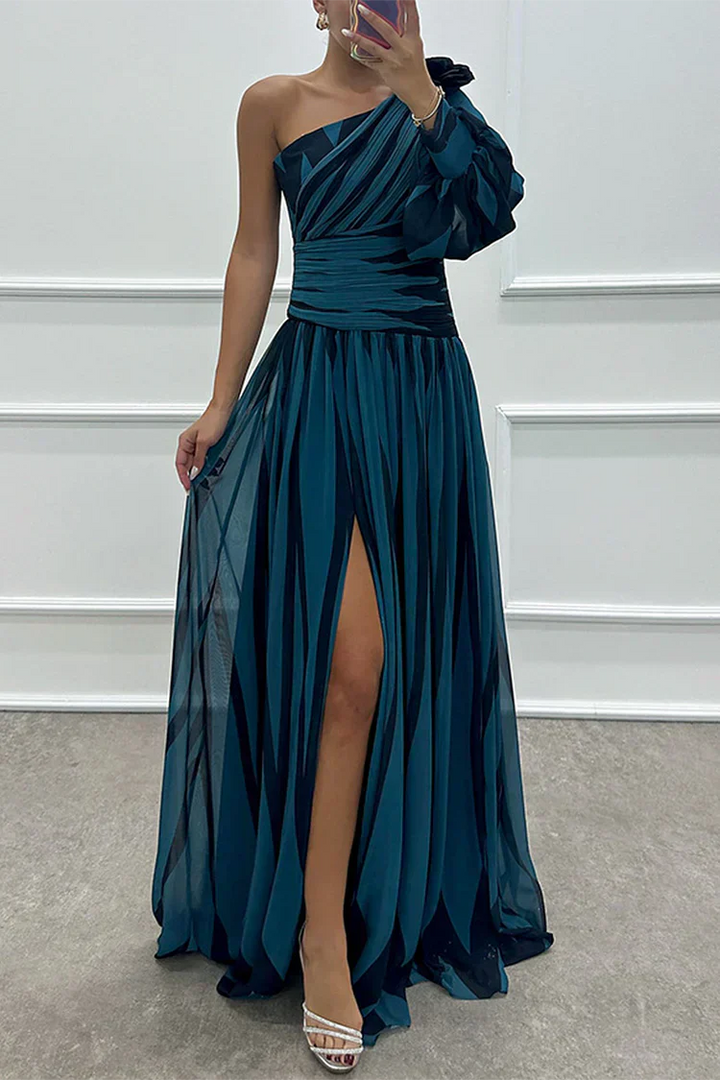 Celia | One Shoulder Maxi Dress Elegant Long Dresses for Women Flattering Fit 8