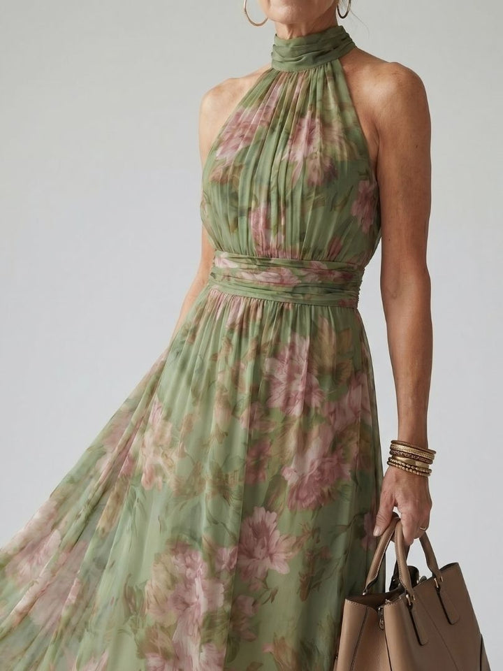 Celine | Elegant Floral Midi Dress – Perfect for Wedding Guests & Summer Events 1