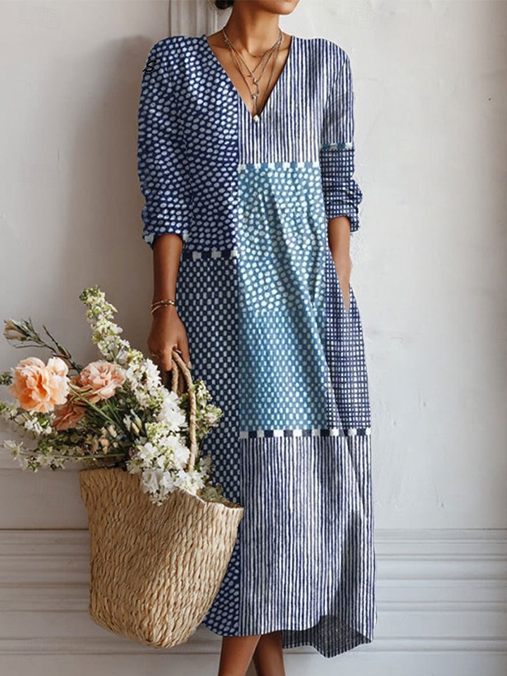 Celine | Vibrant Floral Print Long Sleeve Midi Dress – Elegant Summer Dress for Wedding Guests 5