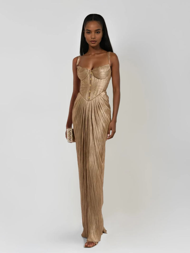 Cerys | Corset Maxi Dress Elegant Wedding Guest Long Dress for Women 0