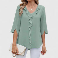 Jessica | Comfortable And Elegant Ruffle Chiffon Blouse