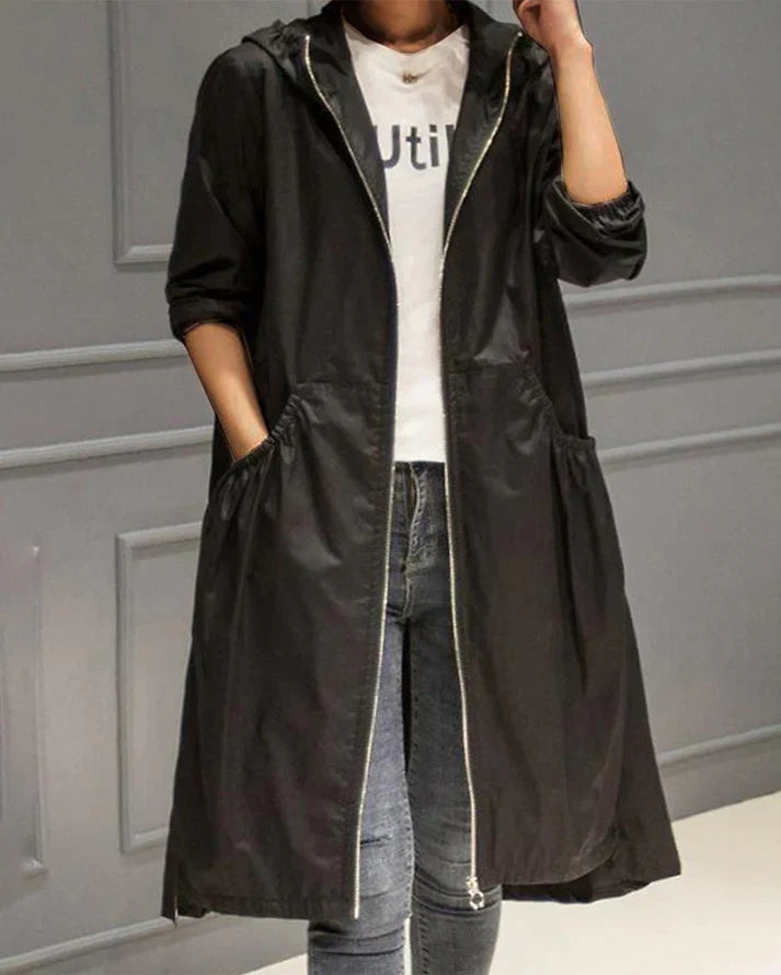 Christina | Elegant and versatile long women's jacket 3