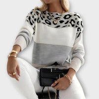 Elena | Chic Leopard Print Winter Sweater