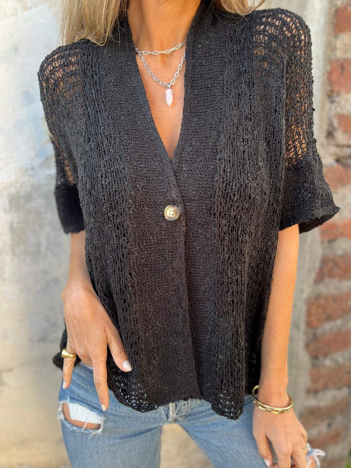 Clara | Textured, V-neck & Short Sleeves Top 6