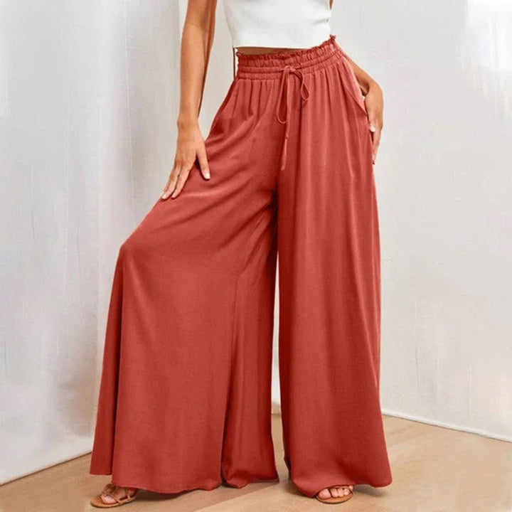 Clementine | Elegant High Waisted Wide Leg Pants for Women - Lightweight & Comfortable Palazzo Style 2