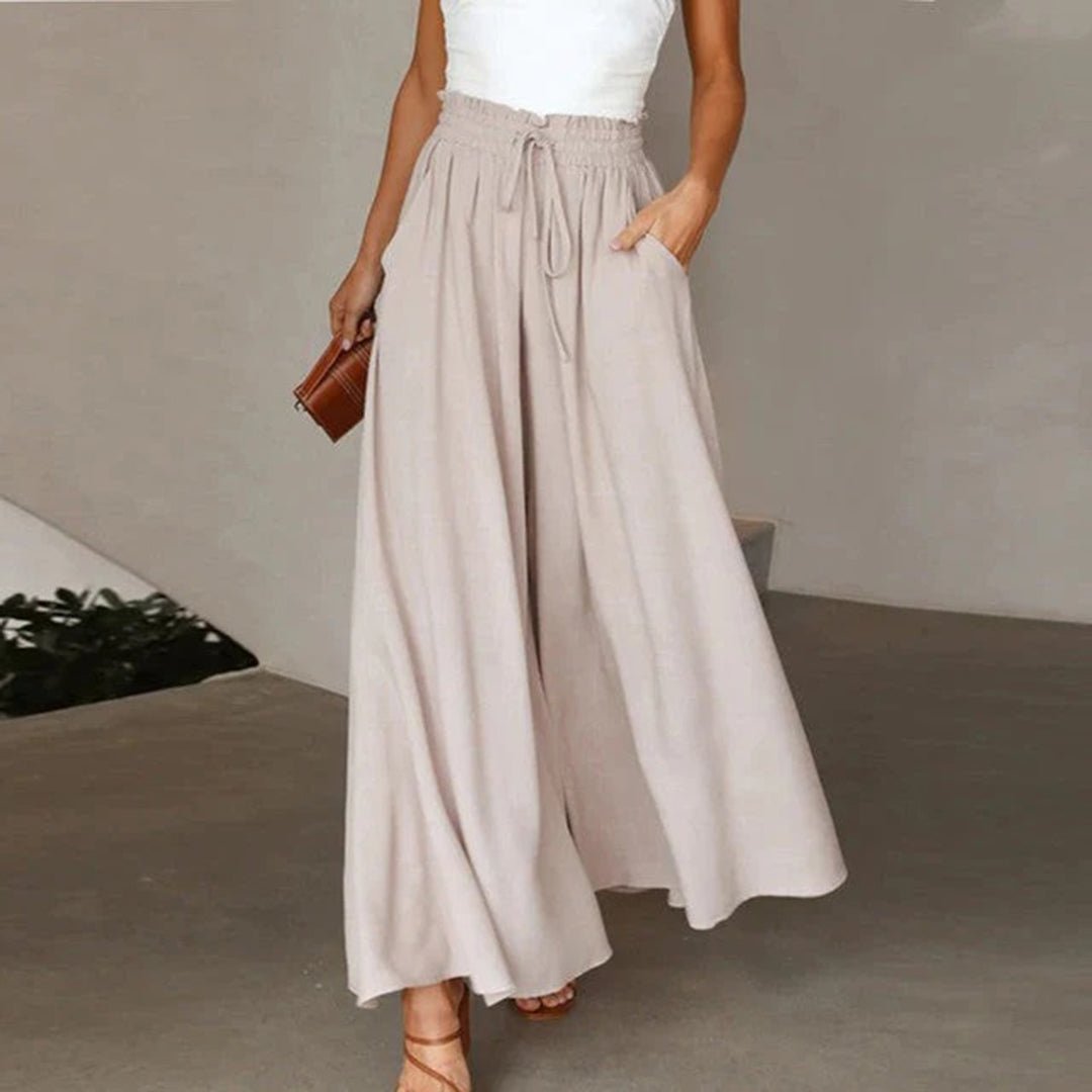 Clementine | Elegant High Waisted Wide Leg Pants for Women - Lightweight & Comfortable Palazzo Style 5
