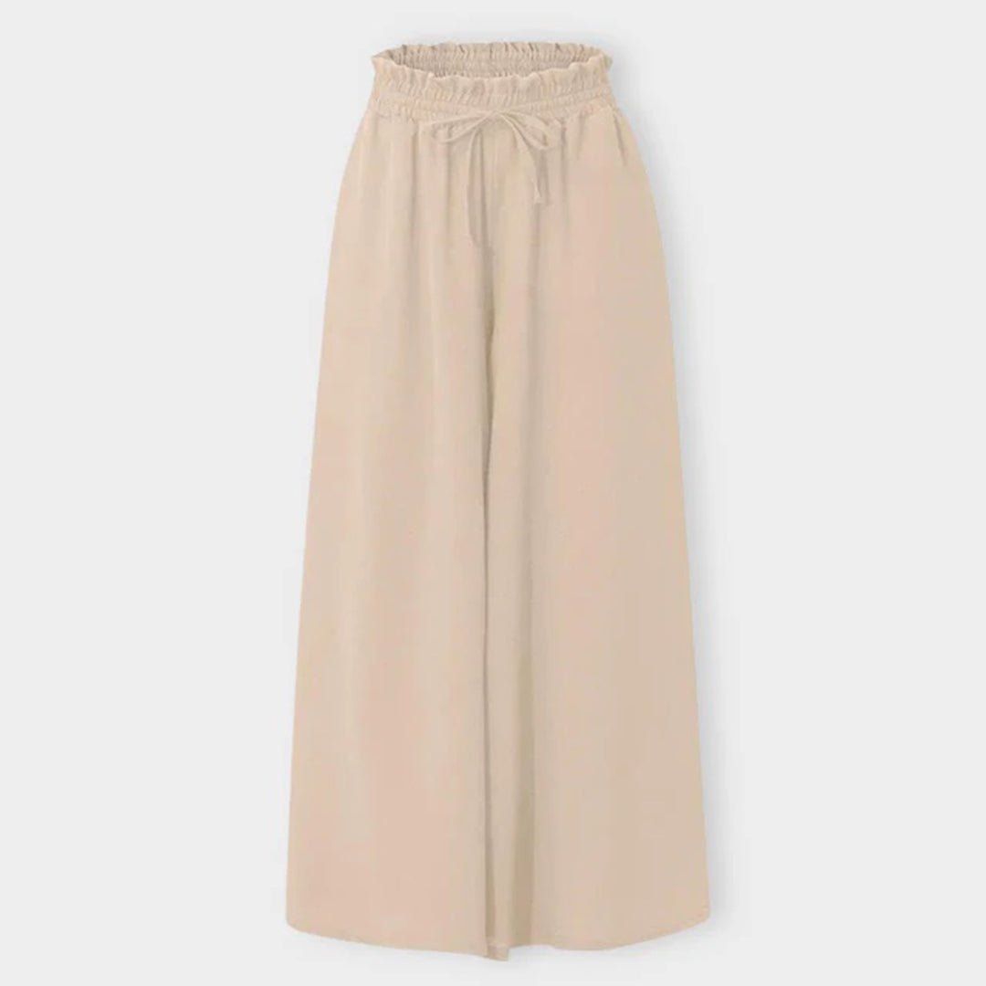 Clementine | Elegant High Waisted Wide Leg Pants for Women - Lightweight & Comfortable Palazzo Style 7