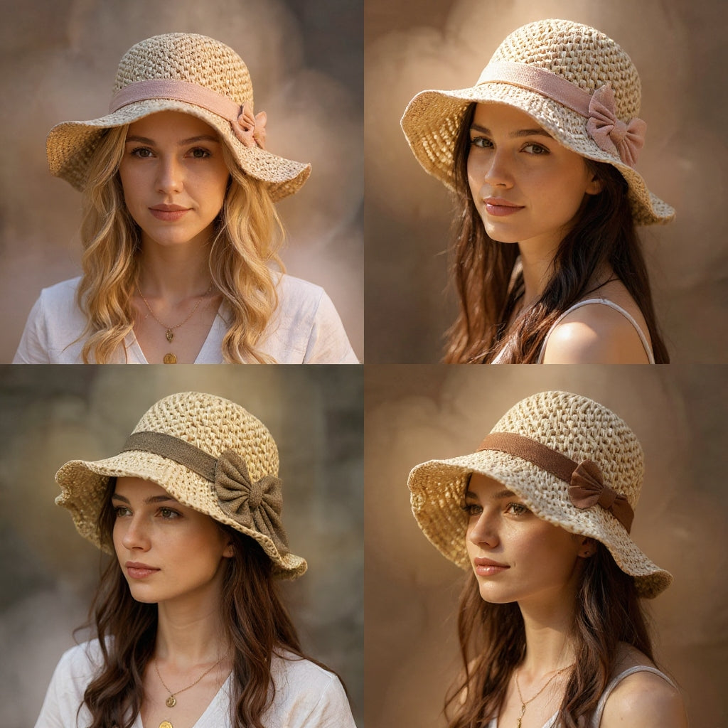 Cora | Elegant, Lightweight & Adjustable Wide Brim Sun Hat for Women 1