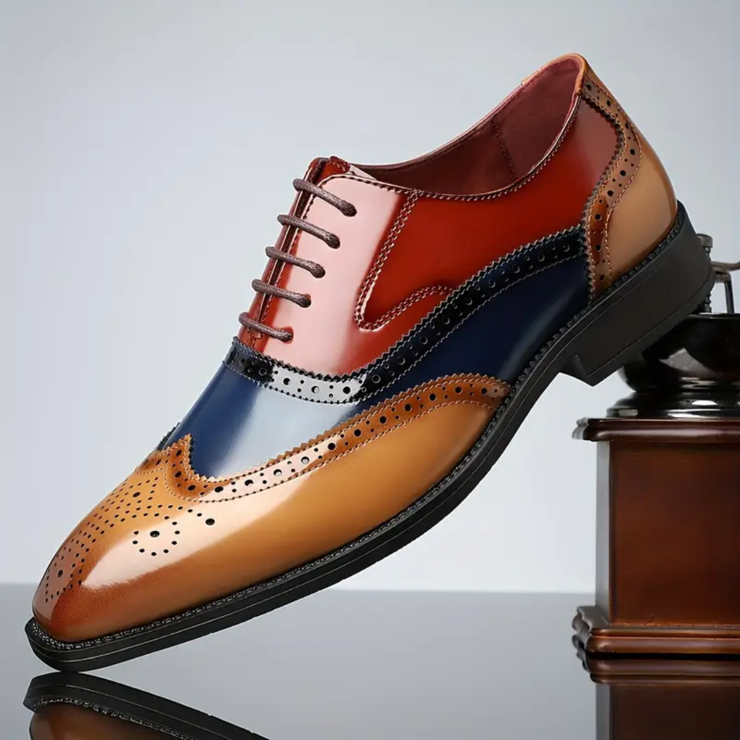 Creston | Elegant Wingtip Design Men's Brogue Shoes 0