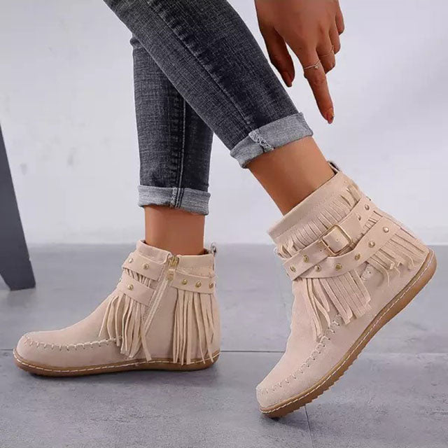 Cynthia | Bohemian Black Ankle Boots – Stylish & Comfortable Booties for Women 2