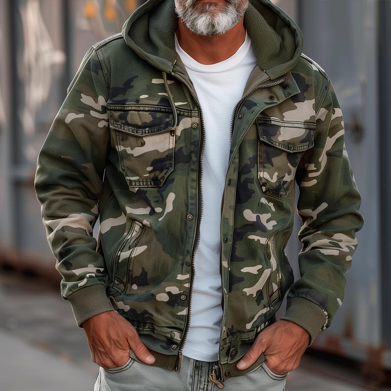 Daan | Camouflage Cargo Jacket Mens Functional Urban Style 0