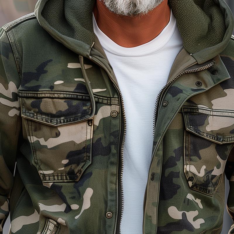 Daan | Camouflage Cargo Jacket Mens Functional Urban Style 2