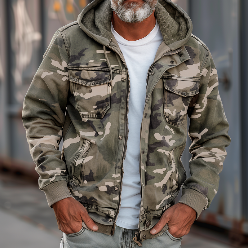 Daan | Camouflage Cargo Jacket Mens Functional Urban Style 3