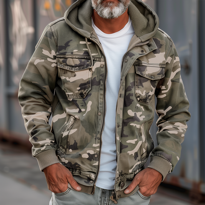 Daan | Camouflage Cargo Jacket Mens Functional Urban Style 3