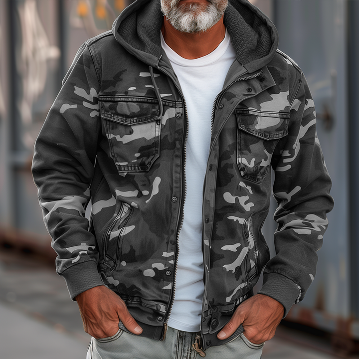 Daan | Camouflage Cargo Jacket Mens Functional Urban Style 4