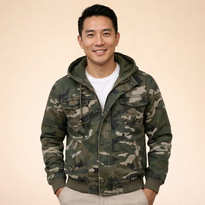 Daan | Camouflage Cargo Jacket Mens Functional Urban Style 5
