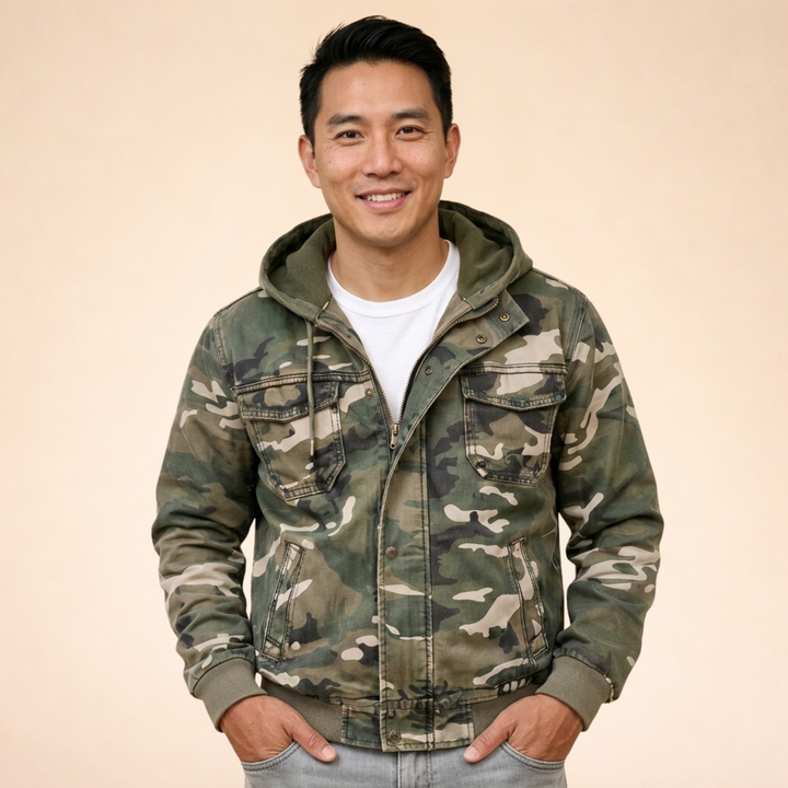 Daan | Camouflage Cargo Jacket Mens Functional Urban Style 7