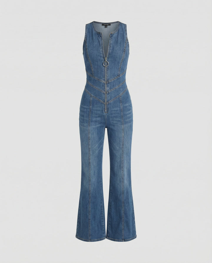 Dalia | Elegant, Vintage-Inspired Women's Denim Jumpsuit - Fitted &amp; Comfortable 1