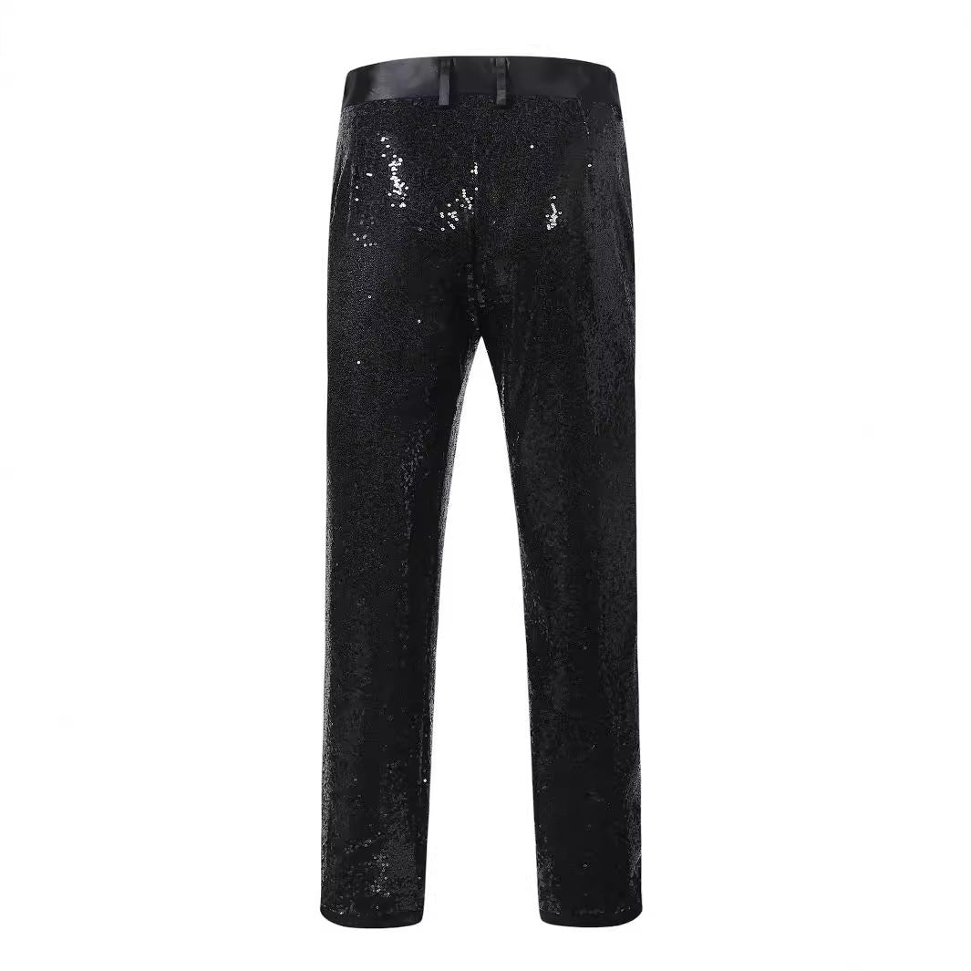 Dante | Sequin Trousers Glamorous Party Fit Comfortable Elastic Waistband 5