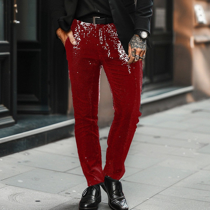 Dante | Sequin Trousers Glamorous Party Fit Comfortable Elastic Waistband 6