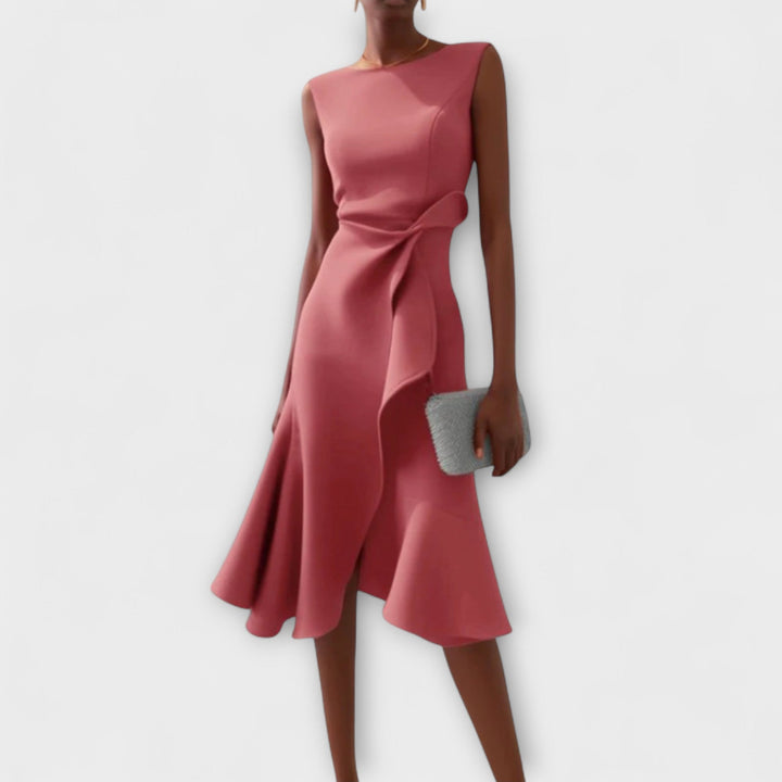 Darla | Elegant Plus Size Midi Dress – Chic Wedding Guest & Cocktail Style 3