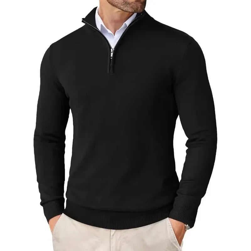 David | Modern Style Half Zip Sweater 0