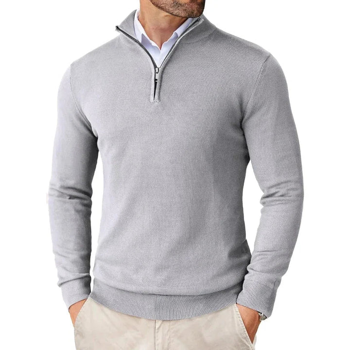 David | Modern Style Half Zip Sweater 11