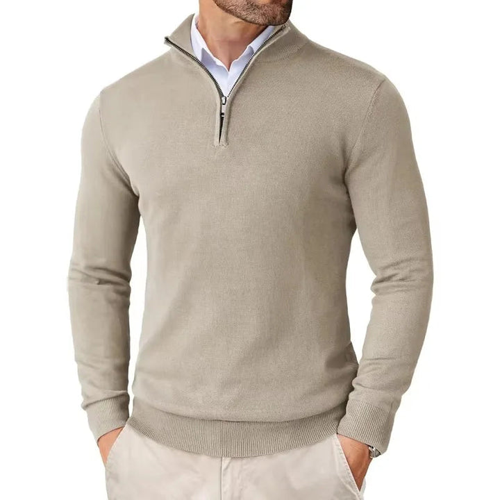 David | Modern Style Half Zip Sweater 12