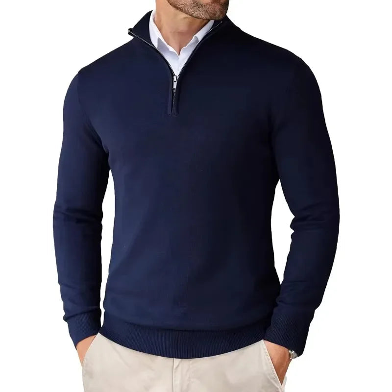 David | Modern Style Half Zip Sweater 3