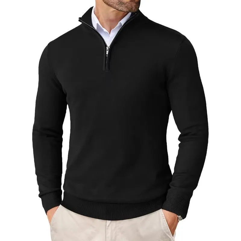 David | Modern Style Half Zip Sweater 5