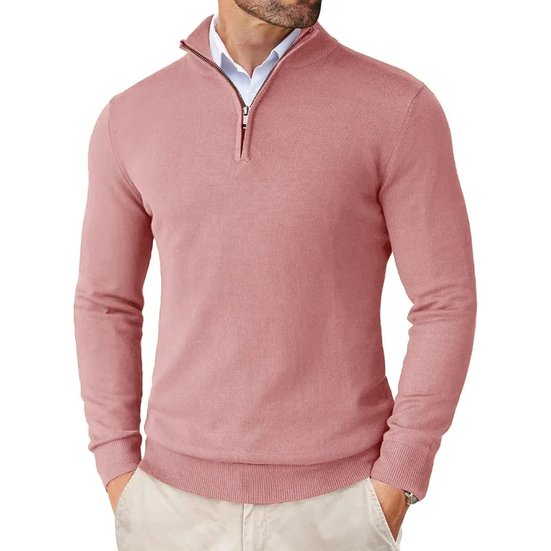 David | Modern Style Half Zip Sweater 6