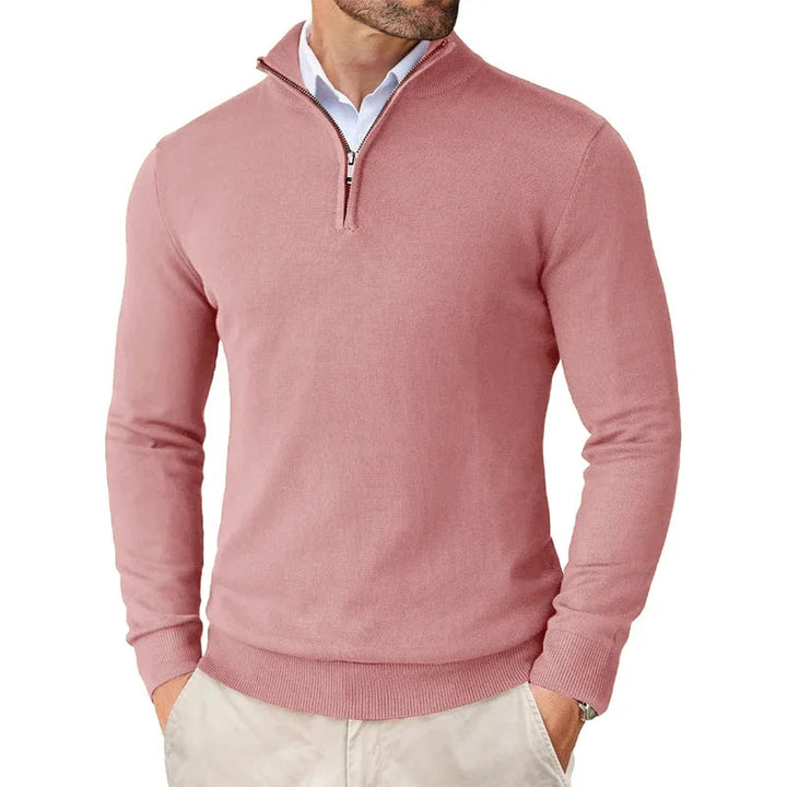 David | Modern Style Half Zip Sweater 6