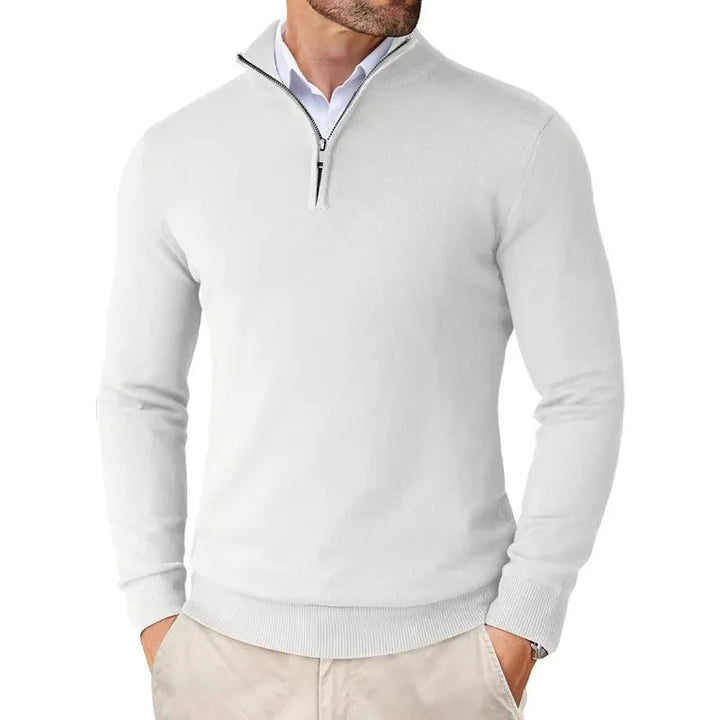 David | Modern Style Half Zip Sweater 8