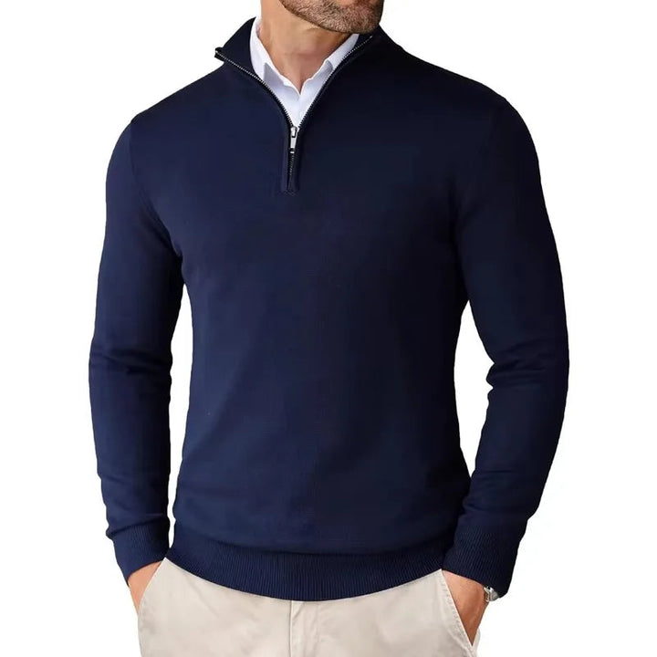 David | Modern Style Half Zip Sweater 9