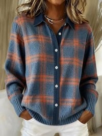 Seraphina | Cardigan lungo a quadri premium