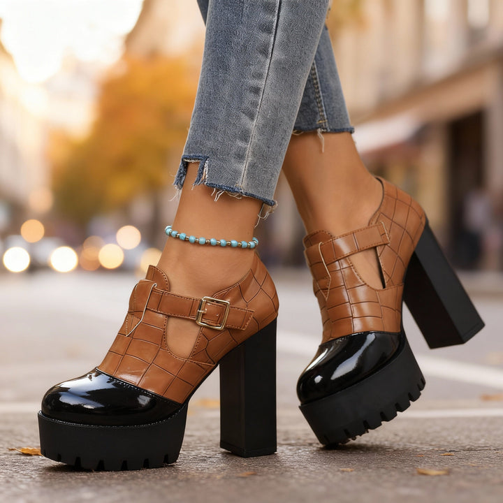 Delancey | Black Pumps Black Platform Heels Vintage Mary Jane Style 3