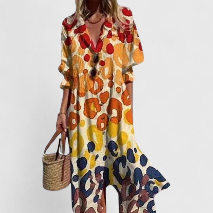 Diana | Artistic, Airy & Comfortable Plus Size Maxi Dress for Women 3