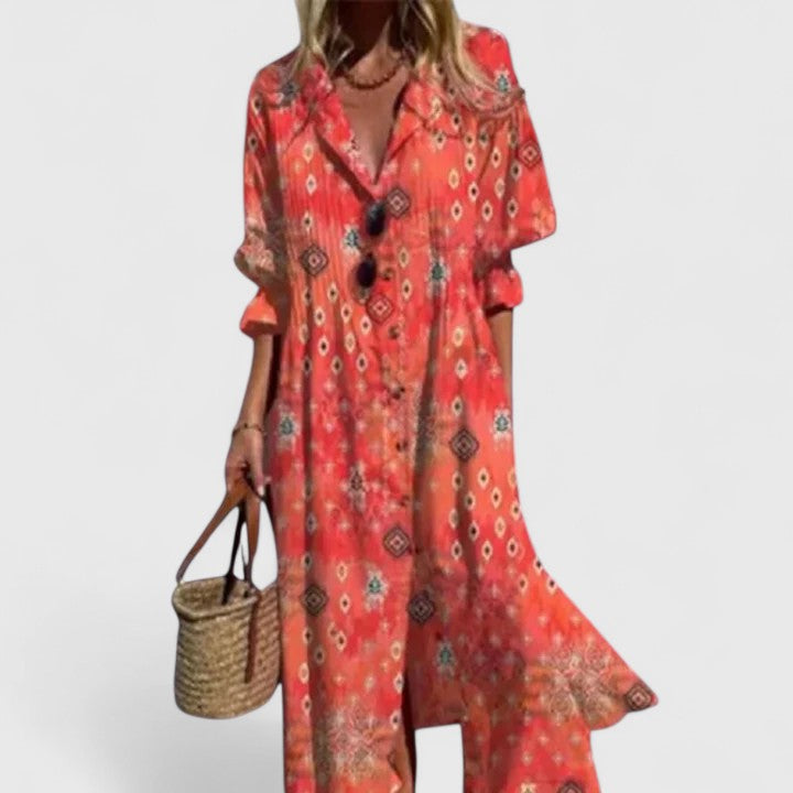 Diana | Artistic, Airy & Comfortable Plus Size Maxi Dress for Women 5
