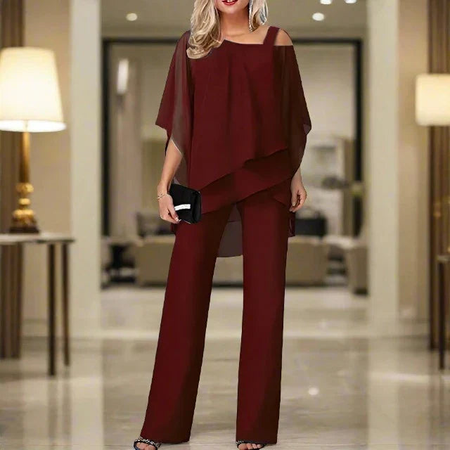 Doreen | Elegant, loose-fitting summer chiffon set 4