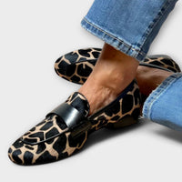 Ebano | Mocassino con stampa leopardata elegante e confortevole