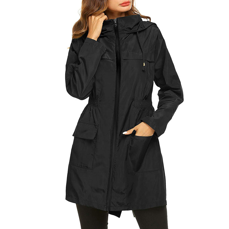 Drune | Rain Jacket Women Lightweight Water-Repellent Fitted Casual 0