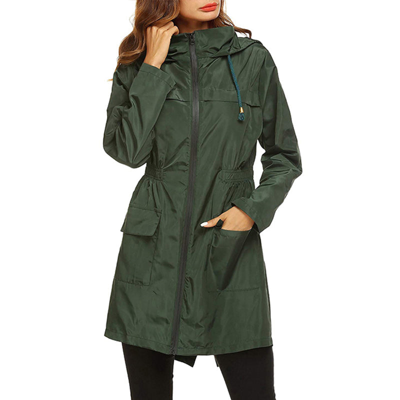 Drune | Rain Jacket Women Lightweight Water-Repellent Fitted Casual 3